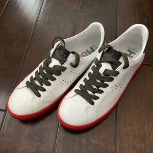 Hogan Mens Leather Sneakers White/Red Hogan7/US8